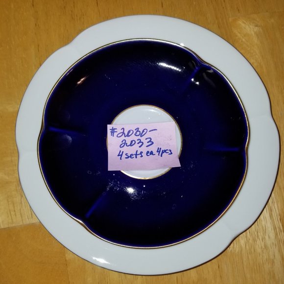 2032 Collectible 4 pc Tea Cup Freiberger Porzellan - Picture 4 of 7